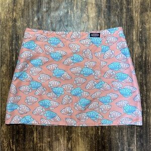 Vineyard Vines Bright Pink Orange Swimming Fish Skirt Wrap Size S